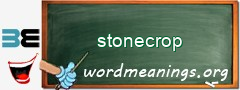 WordMeaning blackboard for stonecrop